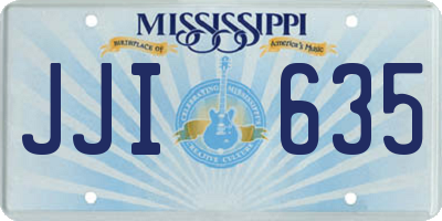 MS license plate JJI635