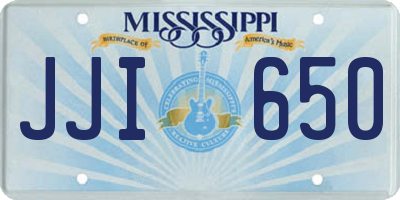 MS license plate JJI650