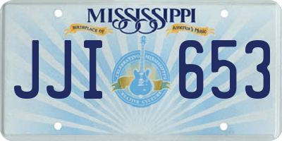 MS license plate JJI653