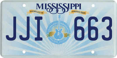 MS license plate JJI663