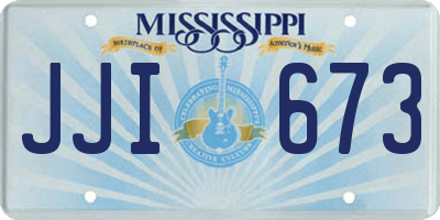 MS license plate JJI673
