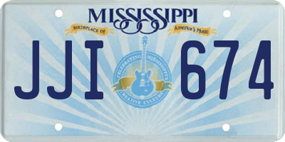 MS license plate JJI674