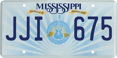 MS license plate JJI675