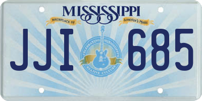 MS license plate JJI685