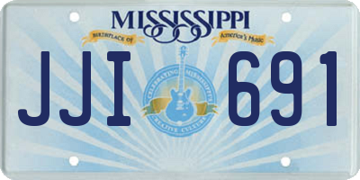 MS license plate JJI691