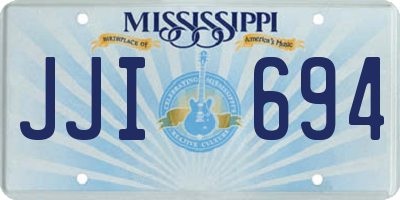 MS license plate JJI694