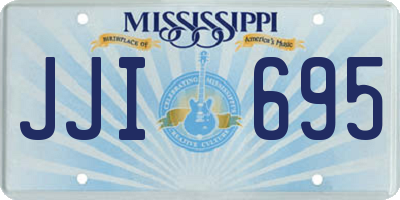 MS license plate JJI695