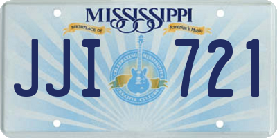 MS license plate JJI721