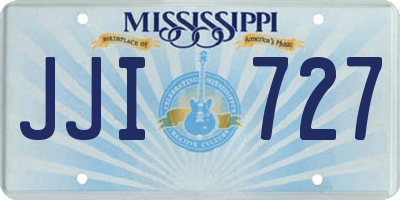 MS license plate JJI727