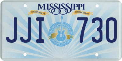 MS license plate JJI730