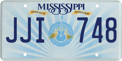 MS license plate JJI748