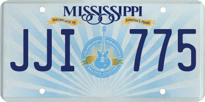 MS license plate JJI775