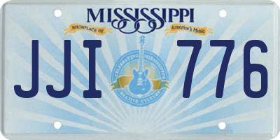 MS license plate JJI776