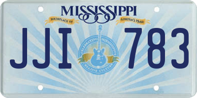 MS license plate JJI783