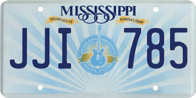 MS license plate JJI785
