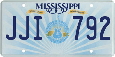 MS license plate JJI792