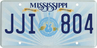 MS license plate JJI804