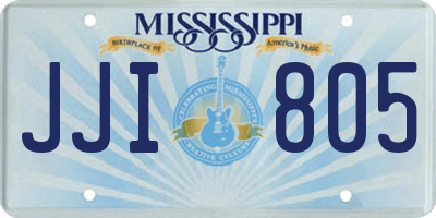 MS license plate JJI805