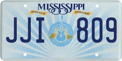 MS license plate JJI809
