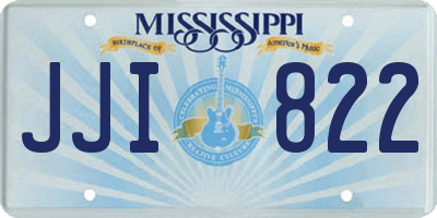 MS license plate JJI822