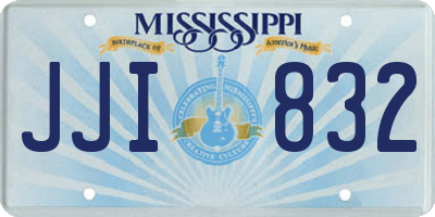 MS license plate JJI832