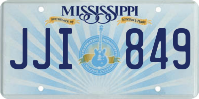 MS license plate JJI849