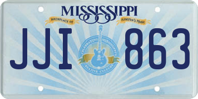MS license plate JJI863