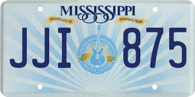 MS license plate JJI875