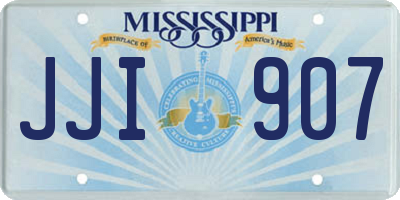 MS license plate JJI907