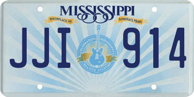 MS license plate JJI914
