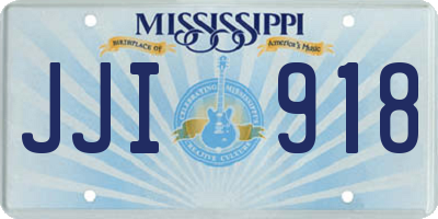 MS license plate JJI918