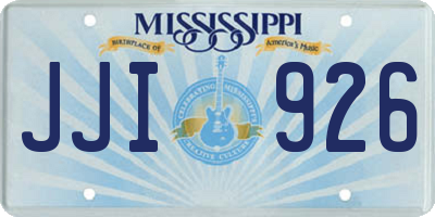 MS license plate JJI926