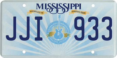 MS license plate JJI933