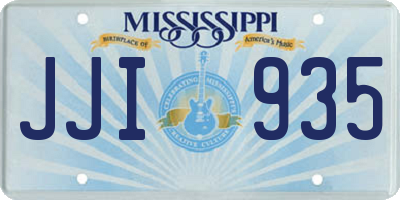 MS license plate JJI935