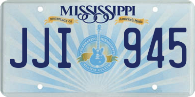 MS license plate JJI945