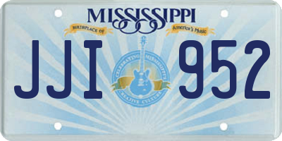 MS license plate JJI952
