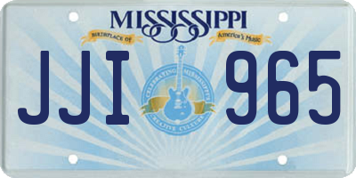 MS license plate JJI965