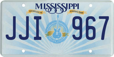 MS license plate JJI967