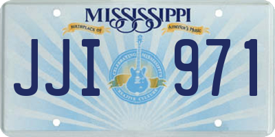 MS license plate JJI971