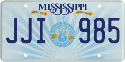 MS license plate JJI985