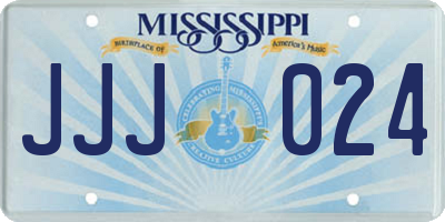 MS license plate JJJ024