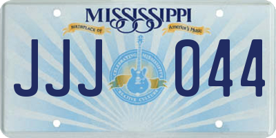 MS license plate JJJ044