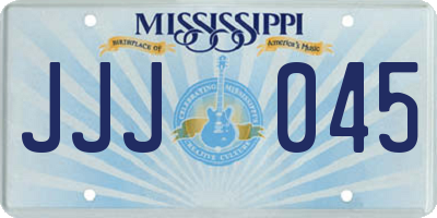 MS license plate JJJ045