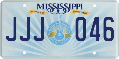 MS license plate JJJ046