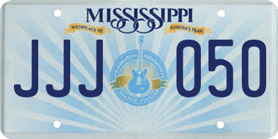 MS license plate JJJ050