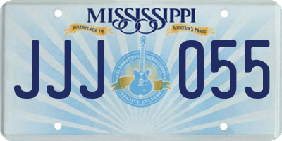 MS license plate JJJ055