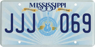 MS license plate JJJ069