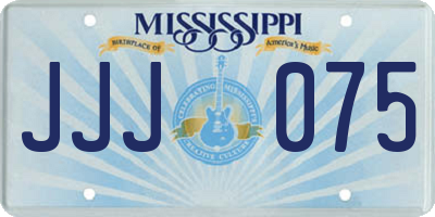 MS license plate JJJ075