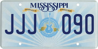 MS license plate JJJ090