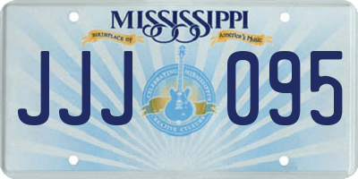 MS license plate JJJ095